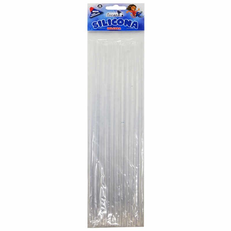 10 barras de silicona transparente